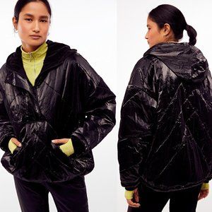 Free People Polar Ice Puffer Jacket in Black L